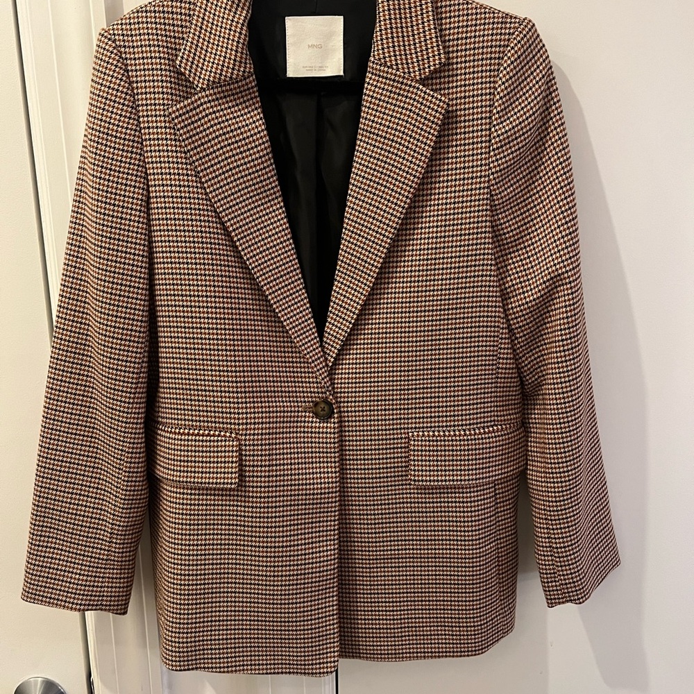 Mango Classic Houndstooth Blazer